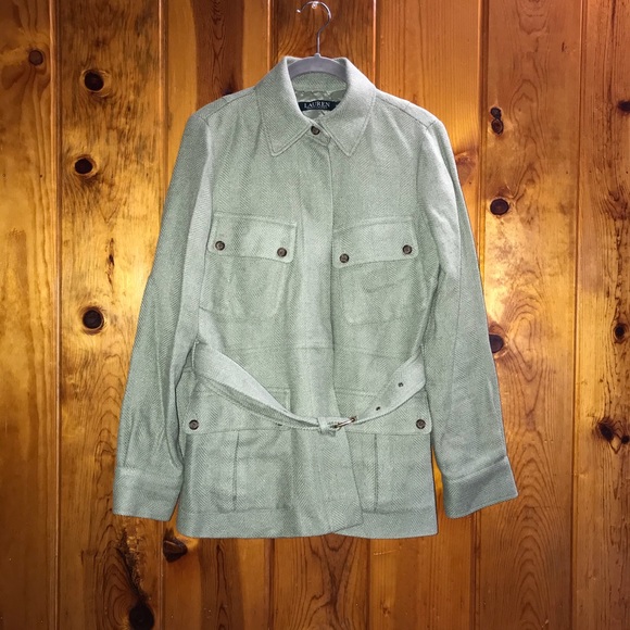 RALPH LAUREN Utility Peacoat w/Belt Detail